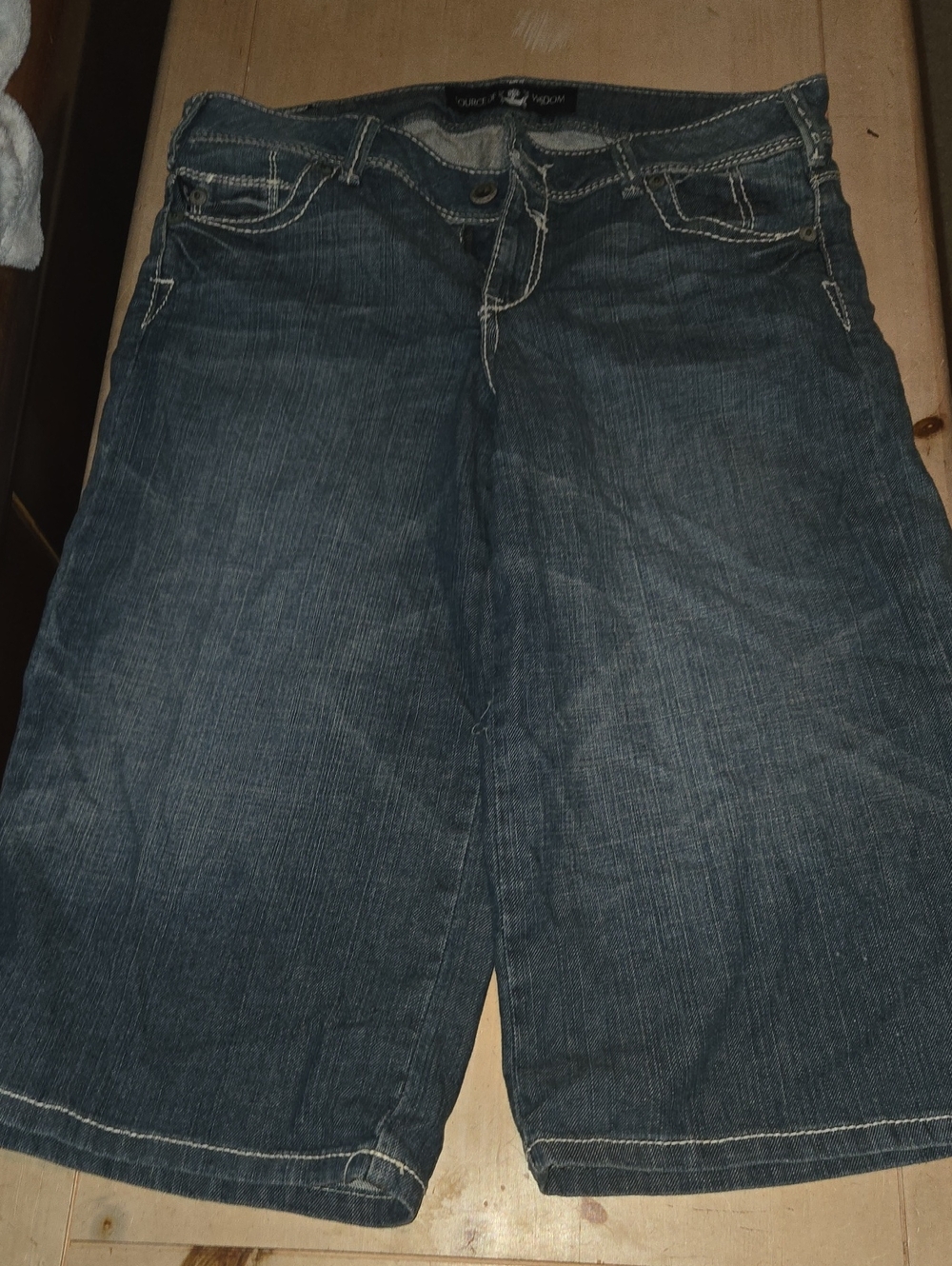 Women’s Dark Blue Boyfriend Jeans Shorts — Casual Relaxed Fit
